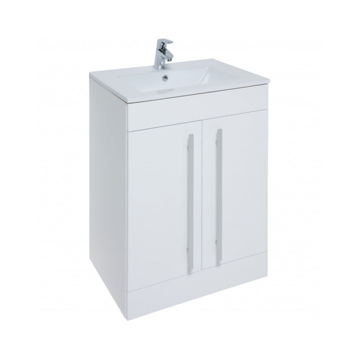 Kartell Purity Floor Standing 2 Drawer Unit & Ceramic Basin 600mm - White
