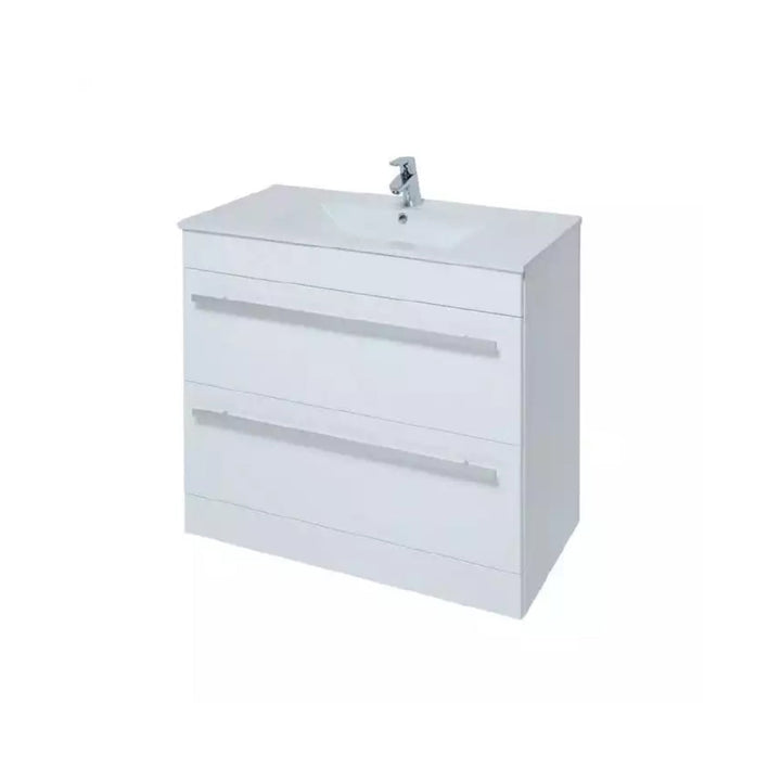 Kartell Purity F/S 2 Drawer Vanity Unit with Ceramic Basin 800mm x 450mm, White
