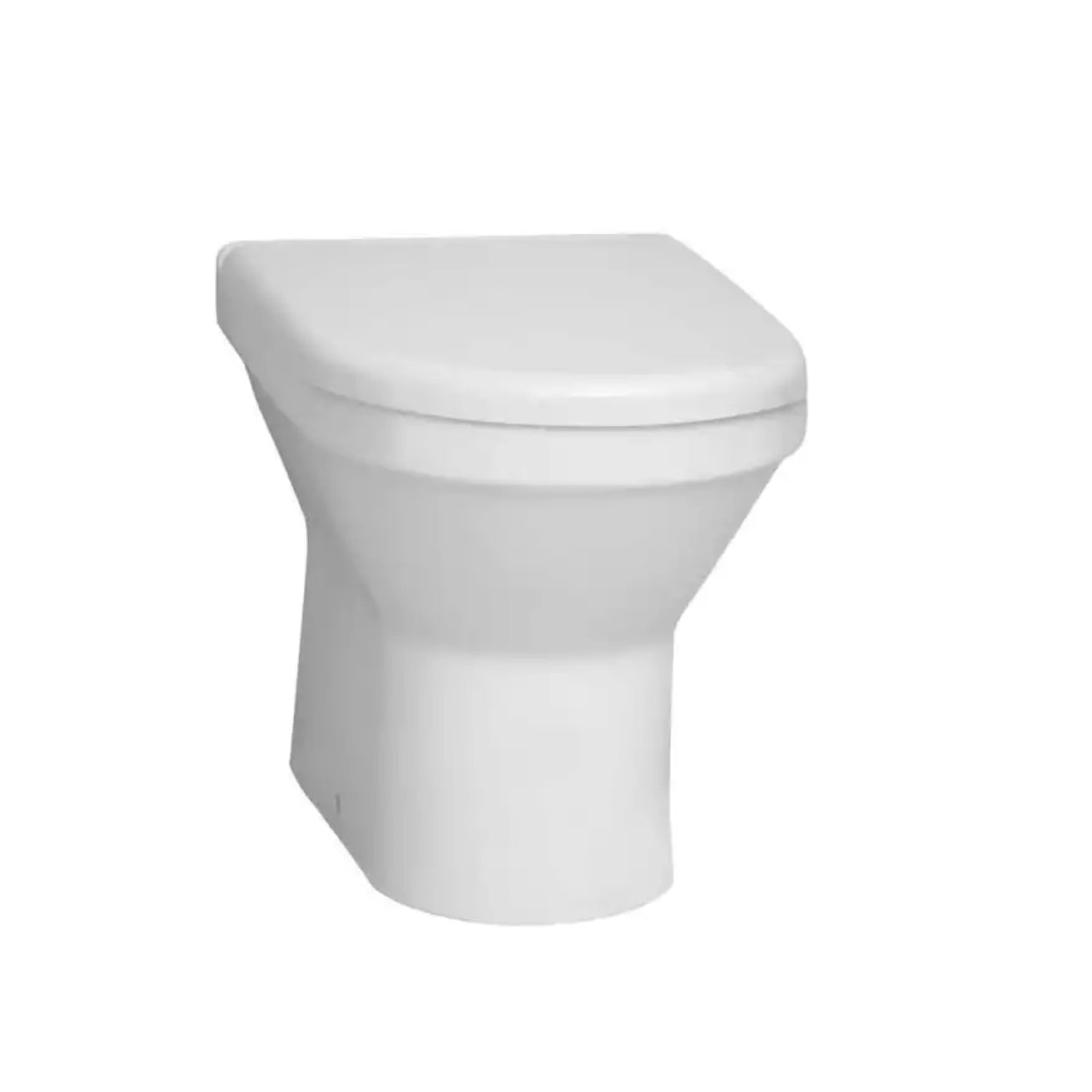 Kartell Style Back To Wall WC Pan with Soft Close Seat, White Finish