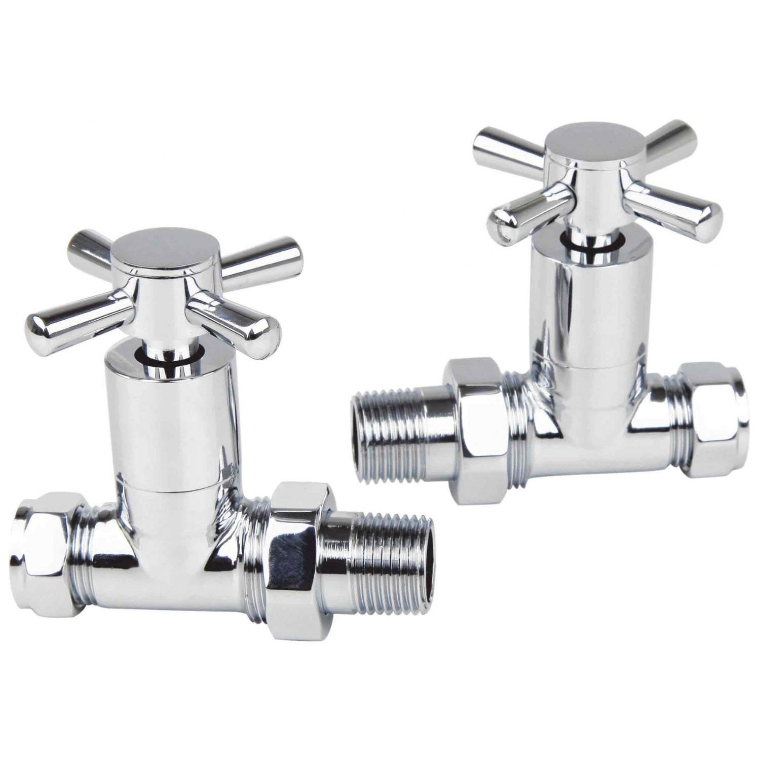 Kartell Times Straight Steel Radiator & Towel Rail Valve Chrome