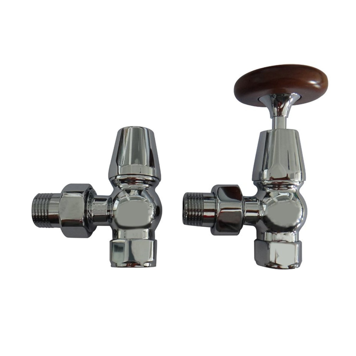 Kartell Traditional Angled Steel Radiator & Towel Rail Valve Chrome