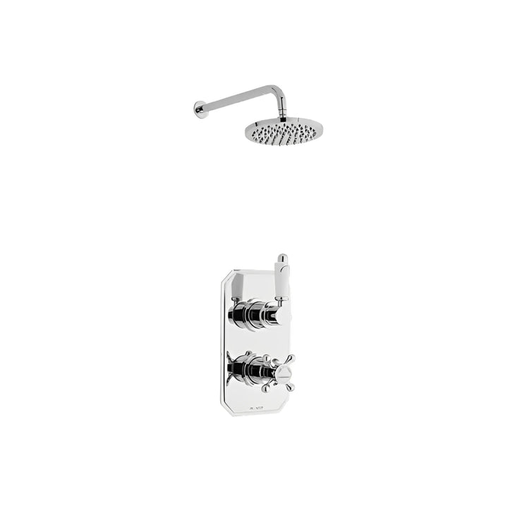 Kartell Viktory Thermostatic Concealed Shower Valve with Fixed Overhead Drencher