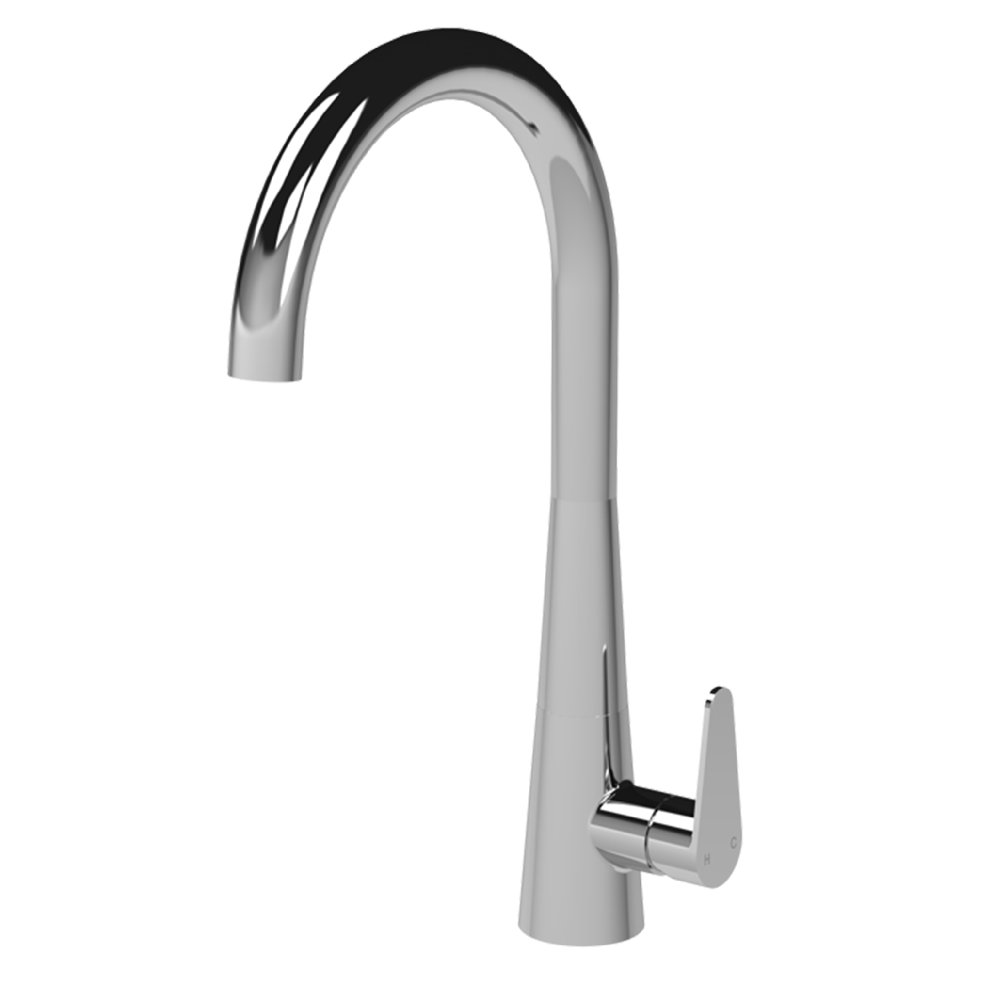 Nuie - Samir Mono Basin Single Lever Round Basin Tap & Rinser - Chrome