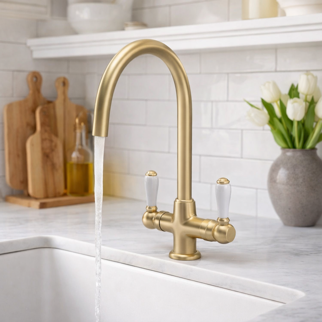 Nuie Traditional Mono Lever Handle Cruciform Sink Mixer Tap