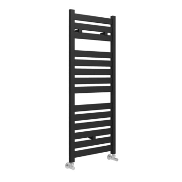 Lazzarini Capri Black Carbon Steel Designer Heated Towel Rails - 1150mm H x 500mm W