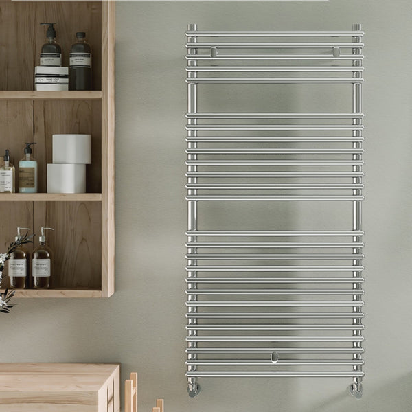 Lazzarini Catania Chrome Carbon Steel Designer Heated Towel Rails