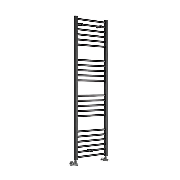 Lazzarini Silea Anthracite Straight Carbon Steel Designer Heated Towel Rails