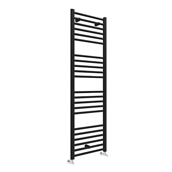 Lazzarini Silea Black Straight Carbon Steel Designer Heated Towel Rails