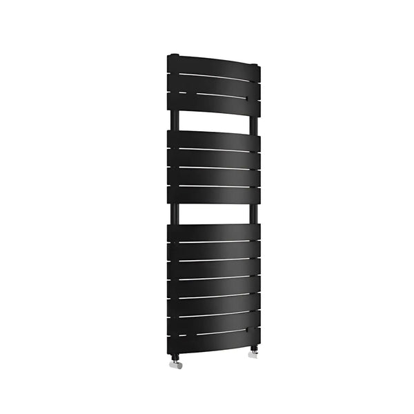 Lazzarini Venezia Anthracite Curved Carbon Steel Designer Heated Towel Rail - 1512mm H x 493mm W