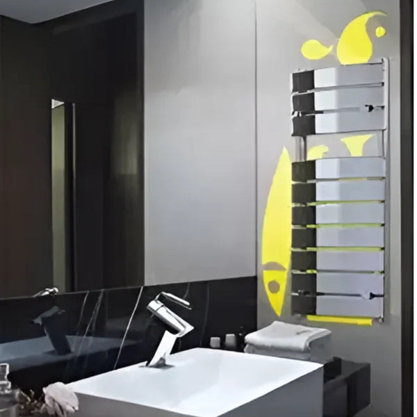 Lazzarini Venezia Chrome Carbon Steel Designer Heated Towel Rail - 1213mm H x 500mm W