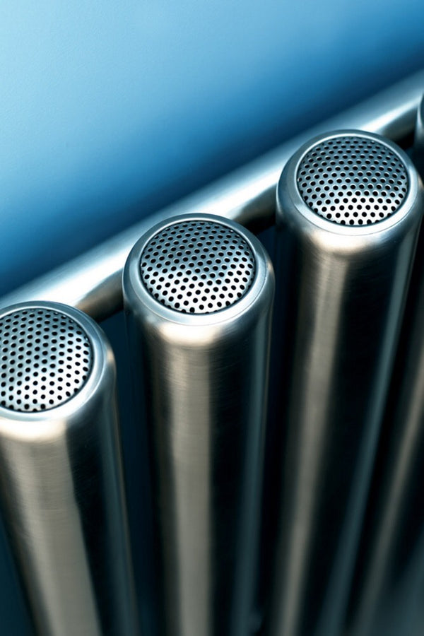 MaxtherM Ventnor Round Tube Stainless Steel Vertical Designer Radiators - Central Heating