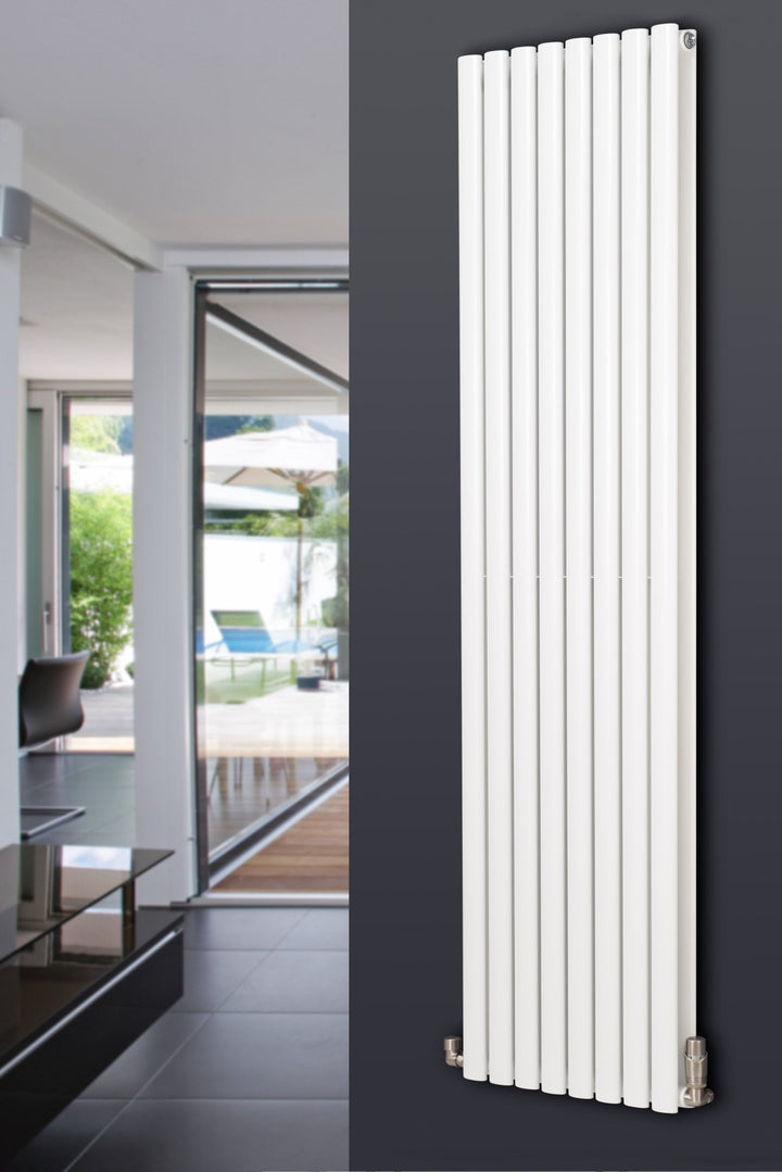 MaxtherM Eliptical Single/Double Panel Tube White Vertical Designer Radiators