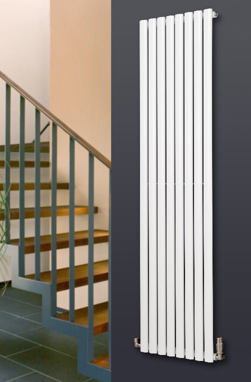MaxtherM Eliptical Single/Double Panel Tube White Vertical Designer Radiators