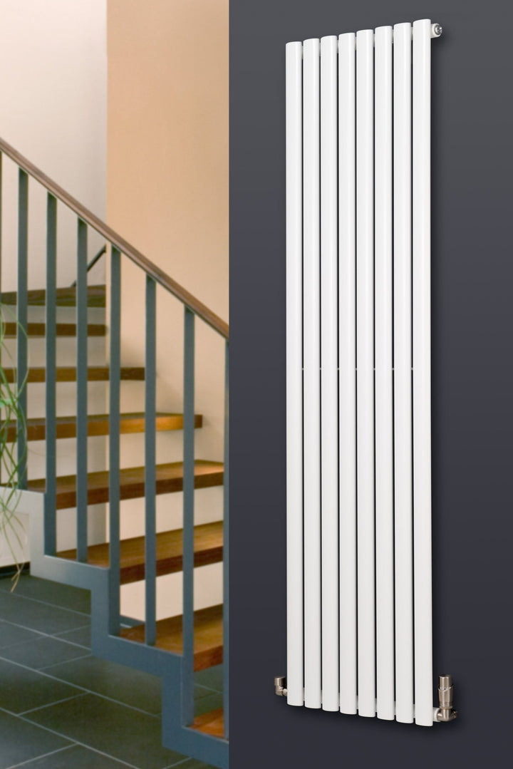 MaxtherM Eliptical Single/Double Panel Tube White Vertical Designer Radiators