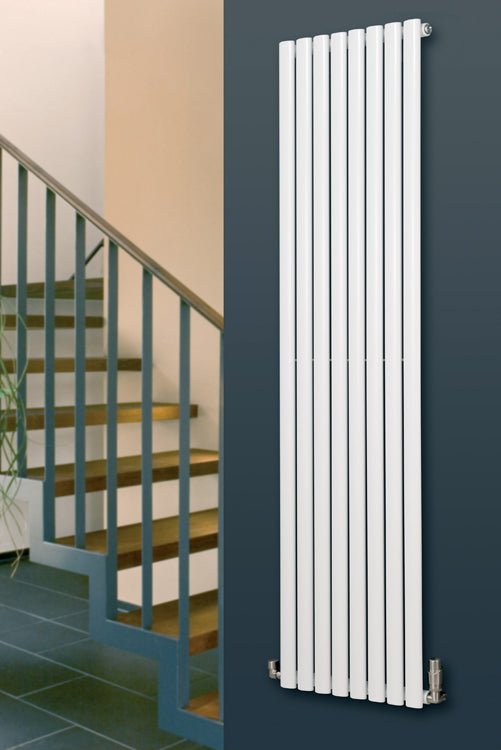 MaxtherM Eliptical Single/Double Panel Tube White Vertical Designer Radiators