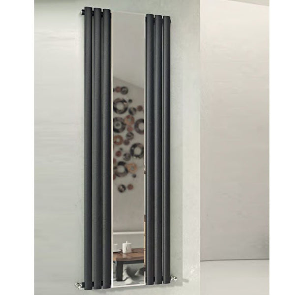 MaxtherM Eliptical Tube Mirror Vertical Designer Radiators, 1800mm H x 584mm W