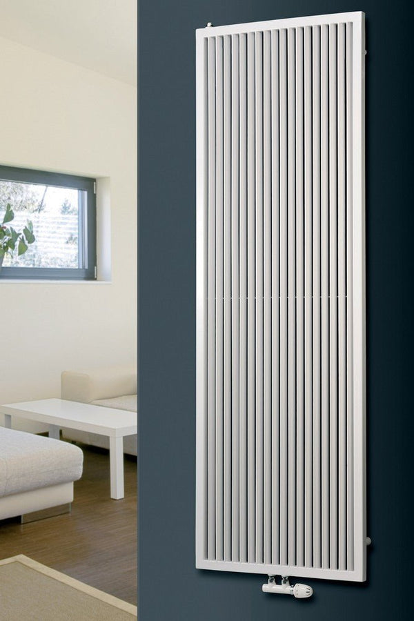 MaxtherM Grantham Steel White Vertical Designer Radiator, 1800mm H x 460mm W