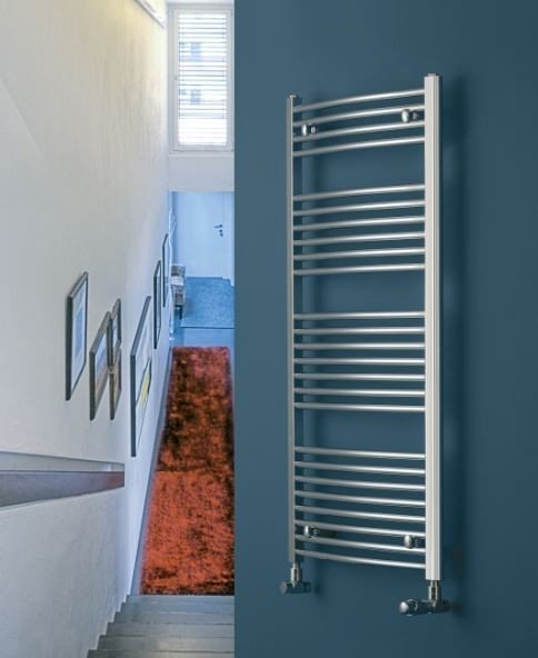 MaxtherM Preston Straight/Curved Steel Chrome Designer Heated Towel Rails