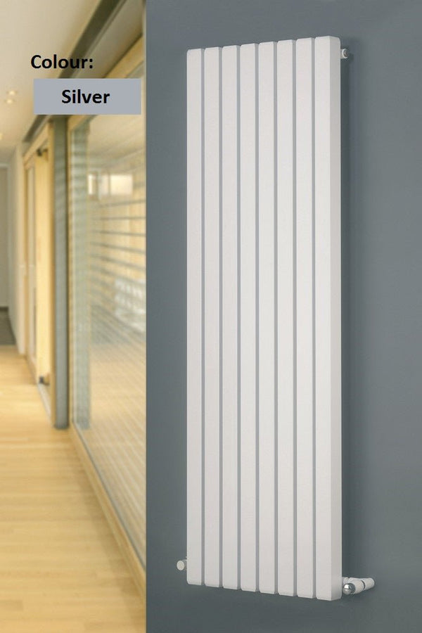 MaxtherM Ventnor Square Tube Steel Silver Horizontal Designer Radiators