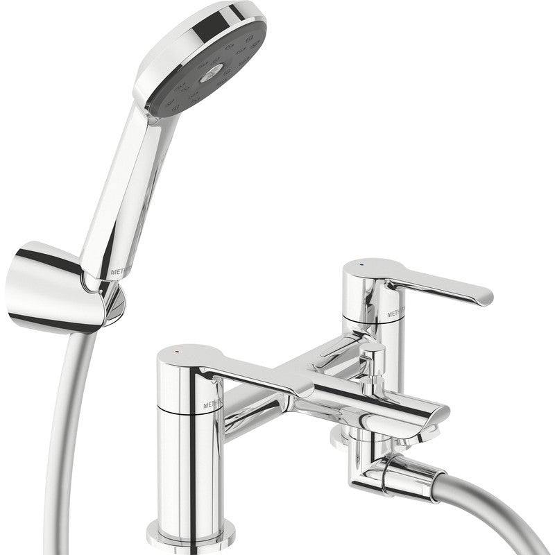 Methven Kea Brass Bath Shower Mixer, Chrome