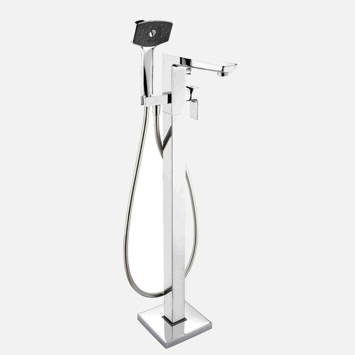 Methven Satinjet Wai floor mounted bath shower mixer in chrome