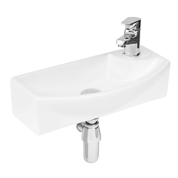 Hudson Reed Wall Hung Vessel White RH