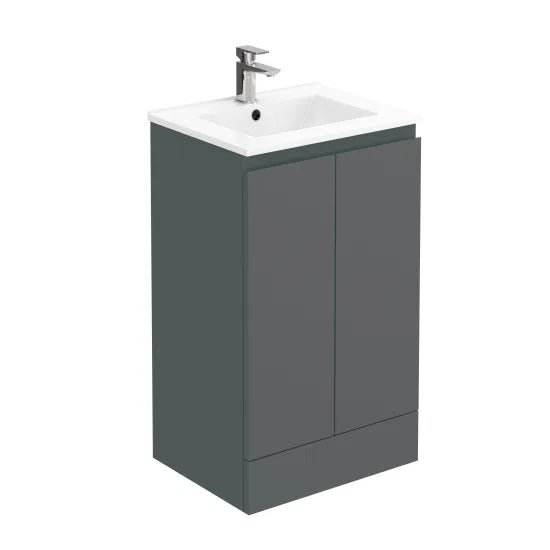 Nuie 600mm Waterproof Vanity Unit with Basin - Matt Grey