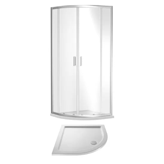 Nuie 800 x 800 x 1900mm Quadrant Shower Enclosure Including Tray