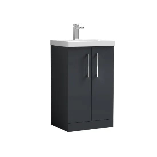 Nuie Arno 500mm Soft Black Floor Standing Vanity Unit with Basin
