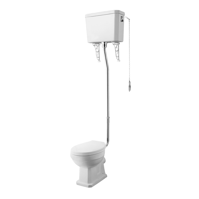 Nuie Carlton High Level Pan, Cistern & Flush Pipe Kit