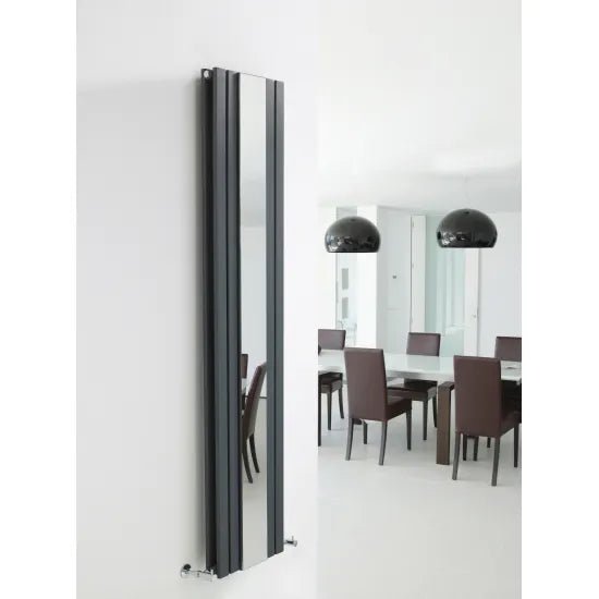 Nuie Coleridge Double Panel Designer Radiator 1800 x 381mm - Anthracite