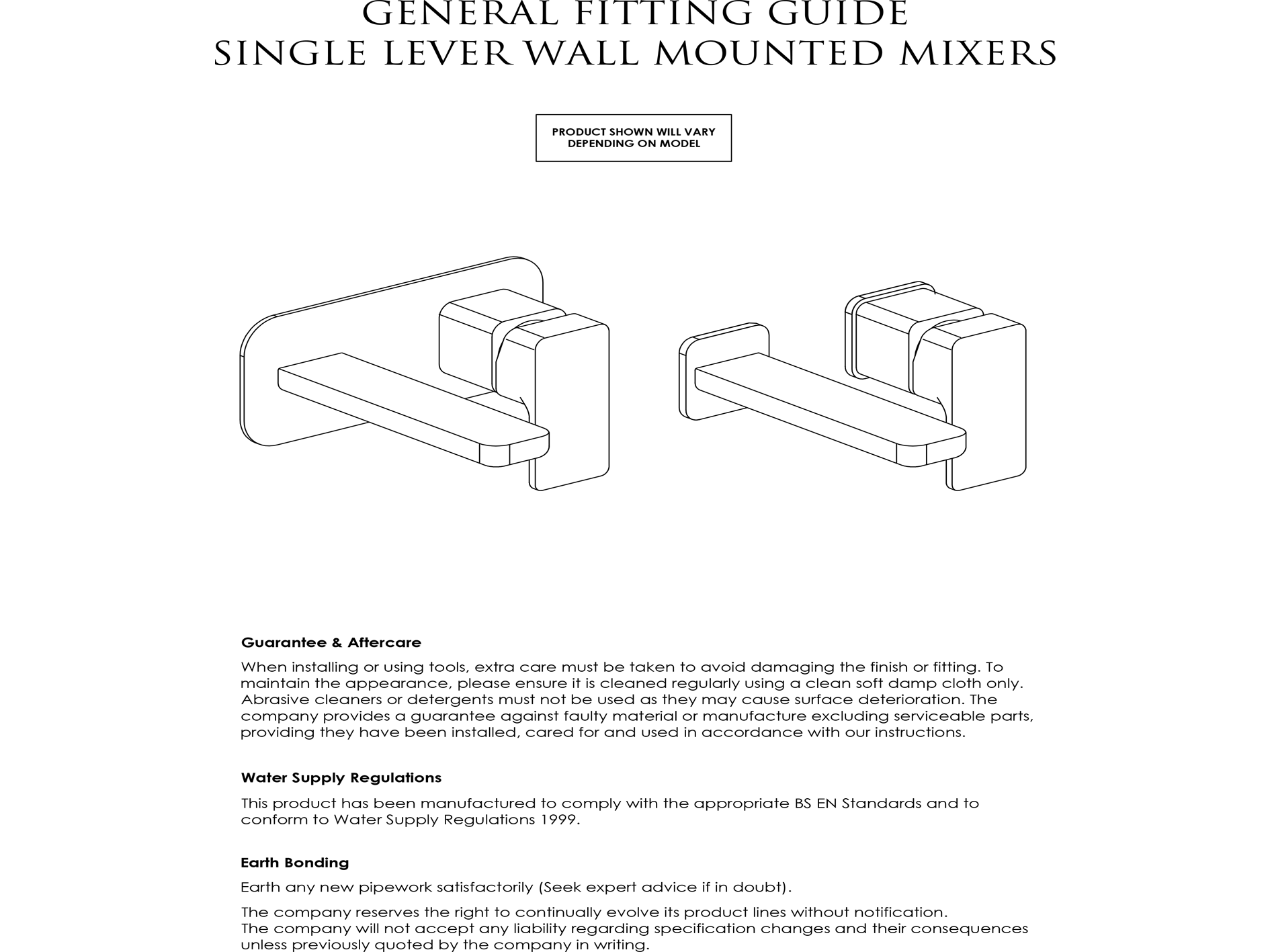 Nuie Cyprus 2TH Wall Mounted Basin Mixer with Plate Brushed Brass