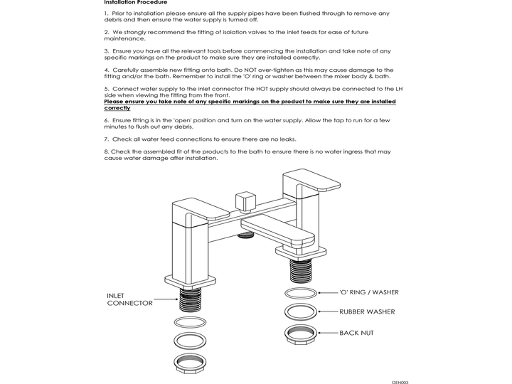 nuie - Cyprus - Bath Filler Tap