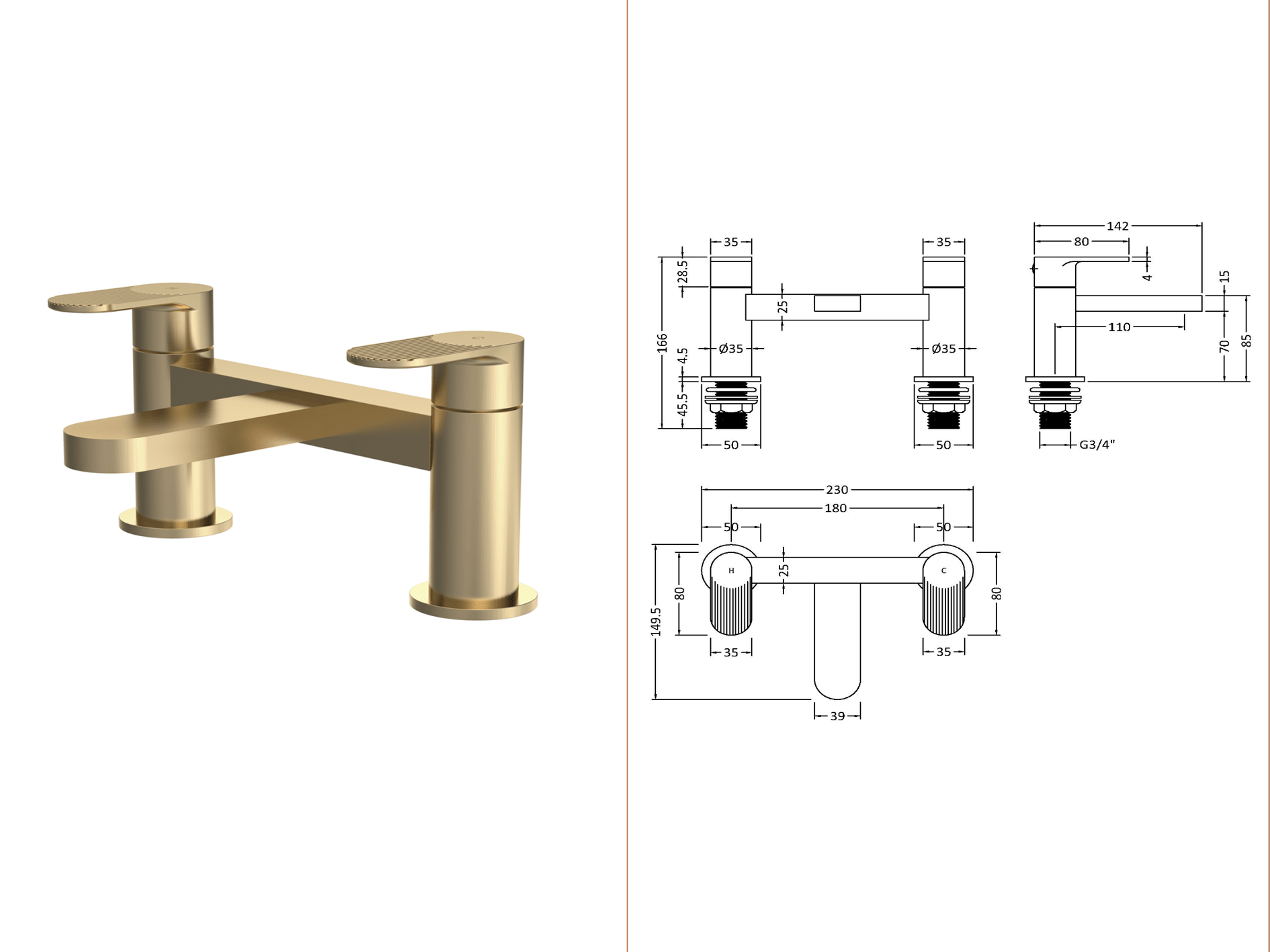 nuie - Cyprus - Bath Filler Tap