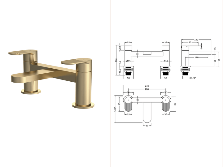nuie - Cyprus - Bath Filler Tap