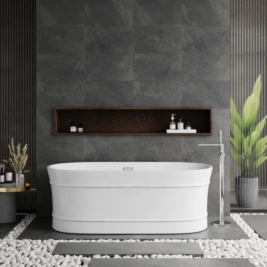 Nuie Equinox 1600 x 780 x 580 Oval Freestanding Bath