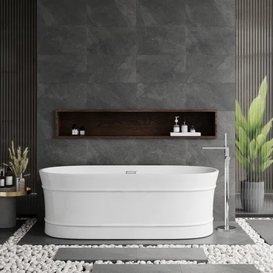 Nuie Equinox 1700 x 780 x 580 Oval Freestanding Bath