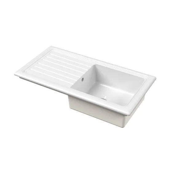Nuie Fireclay Counter Top Sink Single Bowl 1010 x 525mm