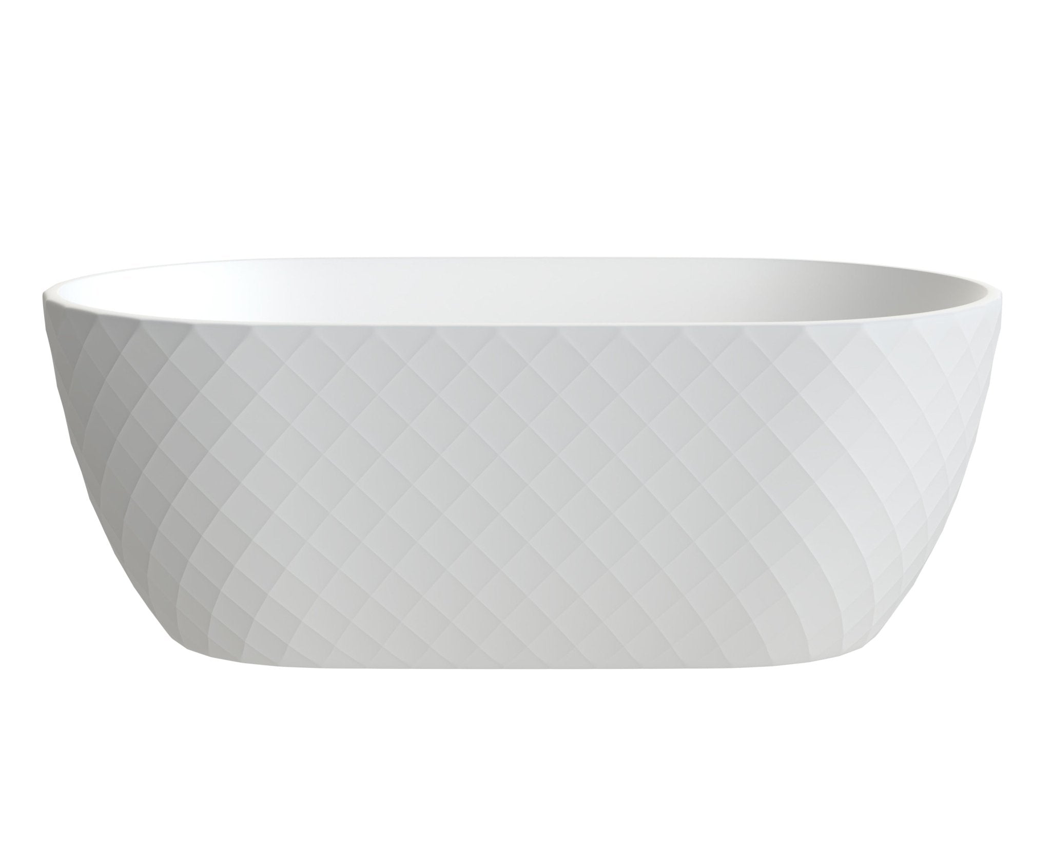 Nuie Minara 1490 x 770 x 590 Textured Oval Freestanding Bath