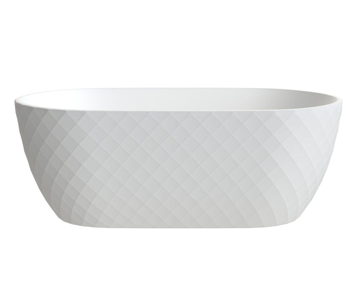 Nuie Minara 1490 x 770 x 590 Textured Oval Freestanding Bath