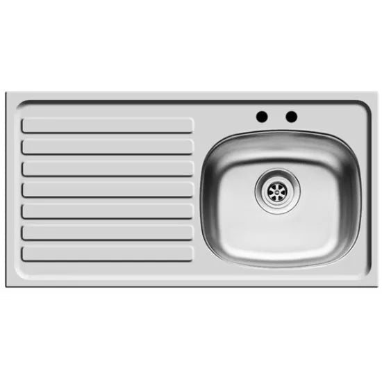 Nuie Pyramis Opis BS 940 x 490mm Left Hand Kitchen Sink