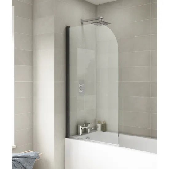 Nuie Round Bath Screen Matt Black