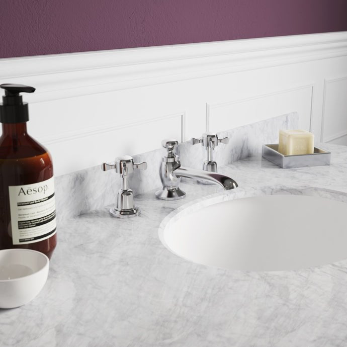 Nuie Selby 3th deck basin mixer Chrome