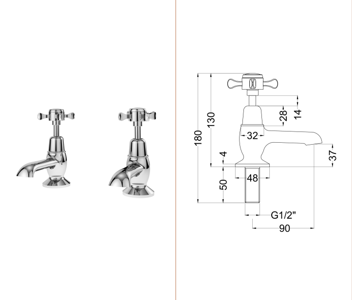 Nuie Selby Basin taps (Pair)