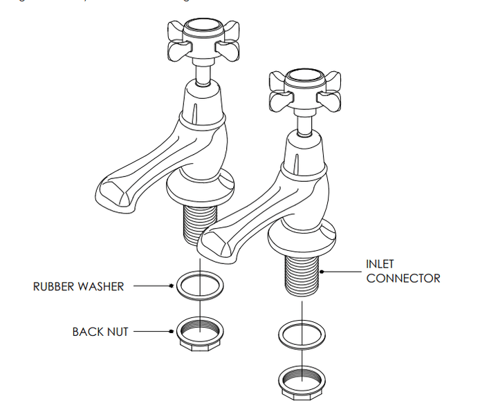 Nuie Selby Bath taps (Pair)