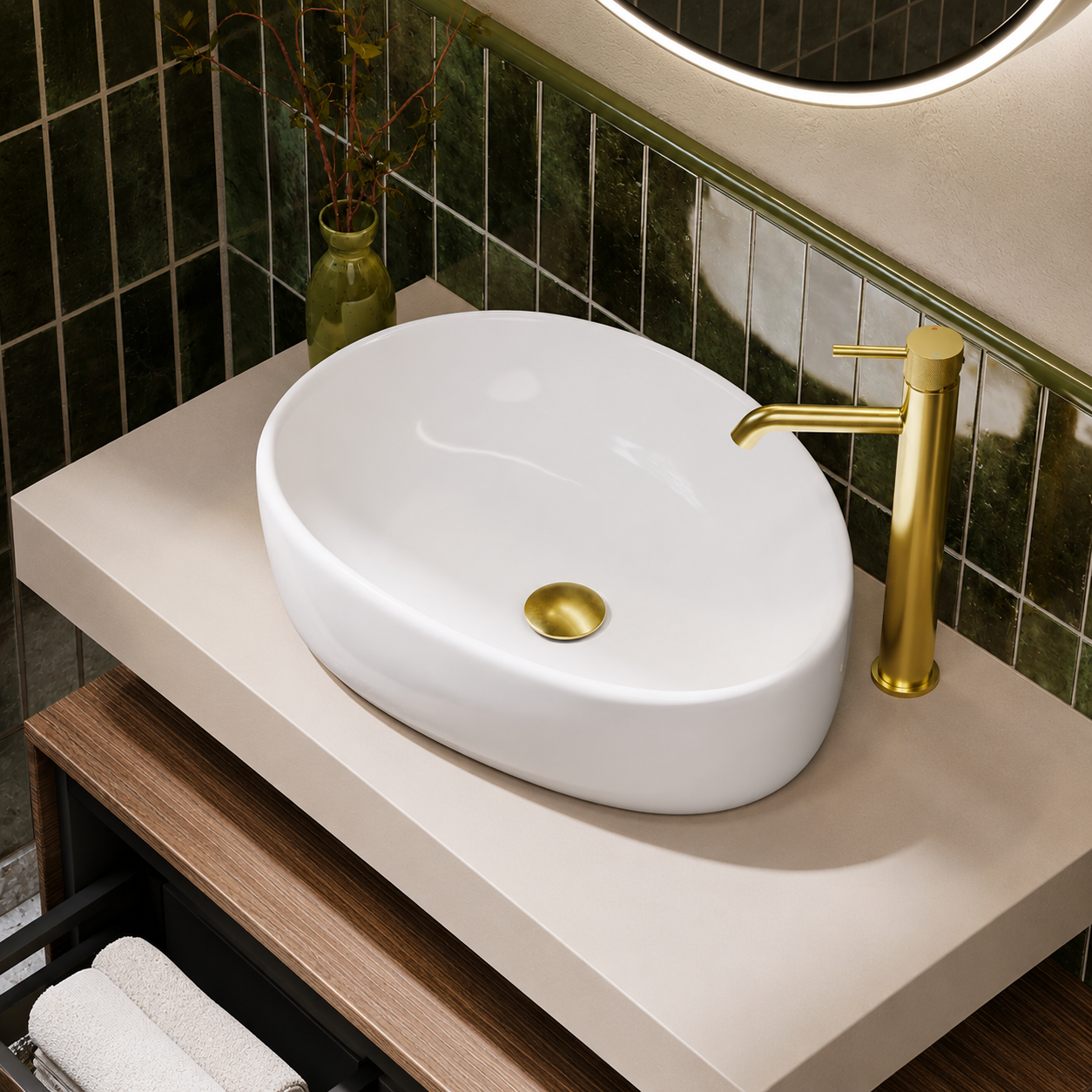 Hib - Liana Organic Ceramic Vessel Basin