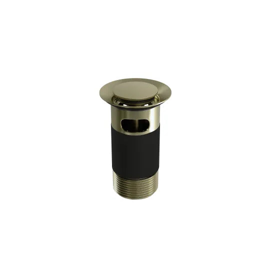 TOP-FIX Basin Click Clack Slotted Waste with Overflow Brushed Brass