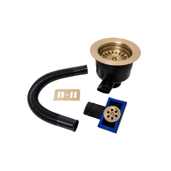 Top-Fix - Kitchen Strainer with Overflow - Brushed Brass