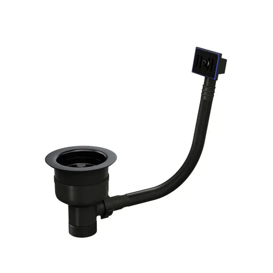 Top-Fix - Kitchen Strainer with Overflow - Matt Black