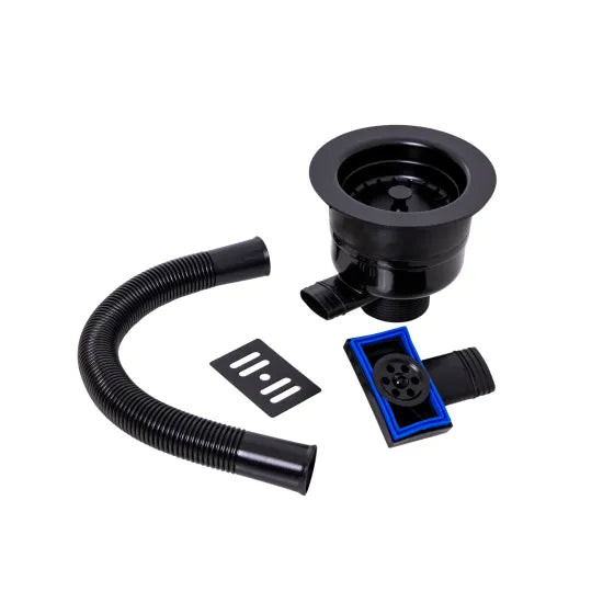 Top-Fix - Kitchen Strainer with Overflow - Matt Black